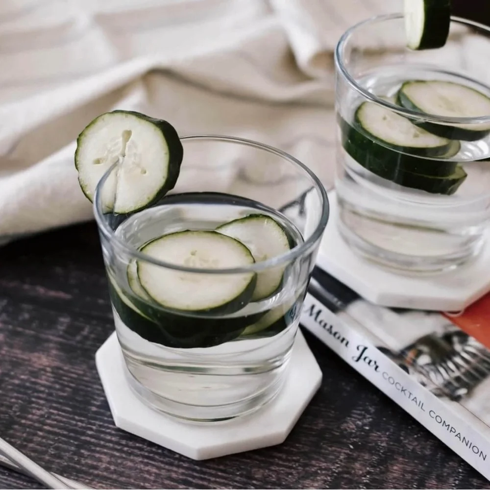 Zeal Living Marble Geo Coasters - Set of 4
